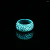 Cluster Ringen Mode Glow In Dark Hars Mannen Vrouwen Halloween Lichtgevende Gloeiende Ring Voor Party Vinger Sieraden Gift