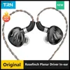 Mobiltelefonörlurar TRN Rosefinch Planar Driver In-Ear Monitors Earphones Metal Running Noise HiFi Bass hörlurar som avbryter headset för 2023 News YQ240304