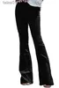 女子ジーンズジーンズ冬のウエストフレアベルボトムデニム女性プラスサイズの女性ワイドレッグパンツ240304