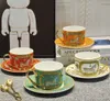 Tasarımcı Klasik Moda Kahve Kupası Seti Avrupa ikindi Çay Seti Siyah Çay Kupası Kahve American Style