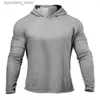 T-shirts masculins Bodybuilding Bodybuilding T-shirt à manches longues à manches longues Fitness Tracksuit Fitté