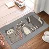 Carpets Raccoon Non-slip Doormat Living Room Mat OOpossum Skunk Woodland Balcony Carpet Entrance Door Rug Bedroom Decorative