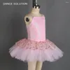 Scene Wear Children's Pink Ballet Tutu Dress paljett spandex bodice med kort tyllkjol prinsessan dräkt för flickor 20246