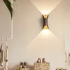 벽 램프 hiena 현대 야외 방수 LED el 크리에이티브 복도 계단 거실 침대 옆 조명 침실