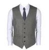2019 Wool Groom Vets Fashion Gray Wedding Weistcoat Five Button Button Slim Fit Mens for Prom Custom Made3861029