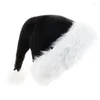 BERETSR58E1PACK SANTA HAT BLACK UNISEX COURTORD CHRASCIAN HATS CLASSION for Year Festive Holiday