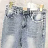 Damen-Jeans, Designer-Jeans für Damen, zerrissen, Biker-Passform, Motorrad-Denim, für Herrenmode, perforierte Patch-Füße, Micro-Jeans 240304