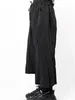 Męskie spodnie w stylu Yamamoto Szerokie nogi Culottes Nieregularny asymetryczny czarny składany luźne luźne haren