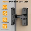 Barn Door Lock Latch,90 or 180 Degree Latch Slide Lock,Home Security Door Lock for Bathroom, Garage, Bedroom, Cabinet, Barn,Durable Zinc Alloy