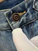 Women's Jeans Designer Jeans Arrivals Waist Hollowed Out Patch Decoration Blue Denim T2 240304