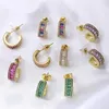 Boucles d'oreilles Juya bonne qualité personnalité Simple zircon cubique pour les femmes mode classique bijoux à breloques accessoires