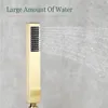 Bathroom HandHeld Shower Square Head Plated Sprayer High Pressure Water Brass Accessories 240228