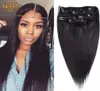 7a clipe reto em extensões de cabelo humano peruano em linha reta grampo de cabelo humano em extensões 10pcsset 200g para extensões de cabelo preto8706037