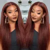 28 30 pouces Kinky perruque droite synthétique Yaki cheveux raides fibre résistante à la chaleur brun naturel Afro perruques pour les femmes noires usage quotidien 240226