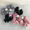 Färgalternativ mode C Pearl Hair Tie Classic Hair Rope för Pearl C Marks Accessries With Parper Card Party Gift ZZ