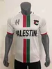 Camisas de futebol Palestino2324 Mens Palestina Seleção Nacional JIMENEZ BENITEZ CORTES Home Vermelho Branco Fora Preto Camisa de Futebol Manga CurtaH2435