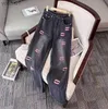 Damskie dżinsy designerskie spodnie damskie dżinsy cc haftowane dżinsowe spodnie luksusowe szczupłe dżinsy mody swobodne pralskie dżinsy dżinsy 240304