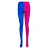 Kvinnliga strumpor sexiga 2 färger lapptäcke fotbyxor stretchy strumpbyxor strumpor elastiska