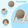 Toys Cat Scratching Ball Toy Kitten Sisal Rope Ball Board Grinding Paws Toys Cats Scratcher WearResistant Wood Scratcher Pet Toy