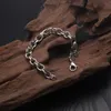 Korean Hot Brand Cross Bracelet Men 925 Sterling Silver Letter Bracelet Retro Fashion Hip Hop Bracelet Designer Jewelry