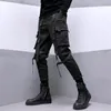 HOUZHOU Techwear Black Cargo Pants for Men Cargo Trousers Male Japanese Streetwear Hip Hop Spring Ribbon Pocket Harajuku Fashion 240304