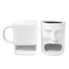 Mugs Cookie Coffee Mug Funny Man Face Ceramic With Pocket Novelty Latte Tea Cup For Home El