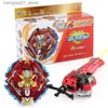 Beyblades Metal Fusion 2022 Hot DB Hot Crack Gyro 장난감 장난감 발사기 합금 전투 자이로 소방 카드 버스트 장난감 BU Gyro B-200 Xiphoid Sacred Sword Launcher L240304