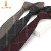 Ianthe 6 cm Cravatta da uomo classica Cravatta scozzese da uomo formale Cravatta da lavoro con fiocco Cravatta maschile in cotone sottile sottile Cravatta stretta Cravat1309m