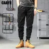 Pantalon pour hommes CAAYU Joggers Cargo Mens Casual Hip Hop Y2K Multi-Pocket Pantalon Pantalon de survêtement Streetwear Techwear Tactique Kaki