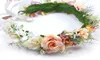 Children039S Day Pageant Crown pannband Böhmen Style Girls Simulation Flowers Wreath Bridal Stereo Flowers Beach Holiday Garl9485949