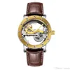 Классические часы в стиле милитари с полым циферблатом, роскошные швейцарские мужские автоматические механические часы с турбийоном, прозрачное дно, нержавеющая сталь, Brands186e