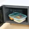 أدوات المائدة 3 مقصورات الأرز/المعكرونة حاوية تنوعية تخزين PP Microwavable للعمل على السفر للتخييم