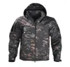 Vestes de chasse Veste polaire militaire d'hiver pour hommes, manteau de camouflage tactique imperméable à coque souple, vêtements coupe-vent Multicam8127791
