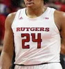 2021 Rutgers Scarlet Knights Custom Ron Harper Jr Geo Baker Akwasi Yeboah Jacob Young Shaq Carter Men039S 스티치 29161803