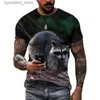 T-shirts pour hommes Nouveau 3D mignon drôle raton laveur graphique t-shirts mode d'été hommes décontracté col rond t-shirts 3D motif animal imprimé à manches courtes hauts L240304