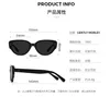 GM Sunglasses Luxury Designer Brand Personality black narrow frame net red sunglasses women's new cat-eye sunglasses advanced European and American style cool 9017