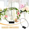 Decorative Flowers Flower Garland Wreath Circle Quinceanera Centerpieces For Tables Frame Metal Wire Rings Hoop Floral