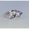 Designer Viviennes Westwoods ring Western Empress Dowager Planet Love Colorful Enamel Open Cut Ring with High Quality Micro Set Zircon Stone Ring