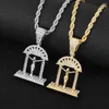 Hanger Kettingen Jezus Christus Kruis Ketting Iced Out Met 4mm Breed Touw Ketting Hip Hop Sieraden Cadeau Voor Mannen Vrouwen