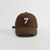 Ball Caps Fashion Number 7 Baseball Cap Women Hat Lucky Men Koreaanse zon voor snapback geborduurd