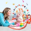 Baby Activity Gym Play Mat Born 012 månader utveckla mattor mjuka skraller musikaliska leksaker matta för småbarnsbarn spel 240226