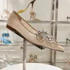 Rene Caovilla Fashion Sandals Designerハイヒール1.5cm女性ウェディングシューズクリスタルデコレーション本革のつま先の先の尖った足首ストラップバックルドレスシューズフットウェア