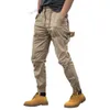 Printemps et automne nouveaux pantalons cargo pantalons décontractés taille élastique multi-poches leggings décontractés pour hommes designer tendance de la mode