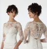 New Fashion Bride Long Sleeve Lace Jacket WhiteIvory Bridal Bolero for Wedding Dress Party Formal Evening evening Wraps7789589