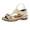 Kwiaty Summer 944 Buty Sandals Damska sukienka klinowa 2024 Plus Size 43 Platform Walking Sandalias Mujer Lekkie niewidnie non z poślizgu Rzymska kobieta 128 831