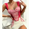 Reggiseno con lacci a fiori dolci e romantici stile Instagram da donna