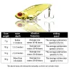 Fishhooks 5st Metal vib vibration bete spinnsked sked lockar 7g 10g 14g 18g jigs öring vinter fiske hårda betar tackla pesca