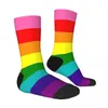 Herrensocken Retro 1978 Classic Large Print Pride Flag Unisex Neuheit Muster Bedruckt Crazy Crew Sock Geschenk