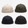 Unisex Docker Sailor Biker Cap Mannen Verstelbare Casual Brimless Skull Loop Beanie Hat Solid Herenhoed Zomer Gorro Dameshoeden Y324b