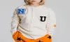 INS Enfants Sports Sweatshirts Mode Enfants Lettre Applique Sweat 2023 Printemps Garçons Filles Patchwork Manches Longues Casual Pullov1057768